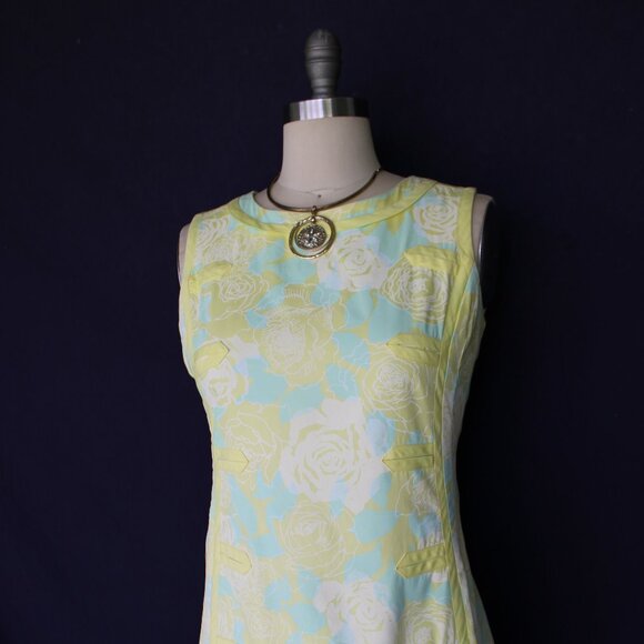 The Lilly Pulitzer vintage floral tunic mod 60s dress Jackie O scooter shift S - Picture 6 of 10